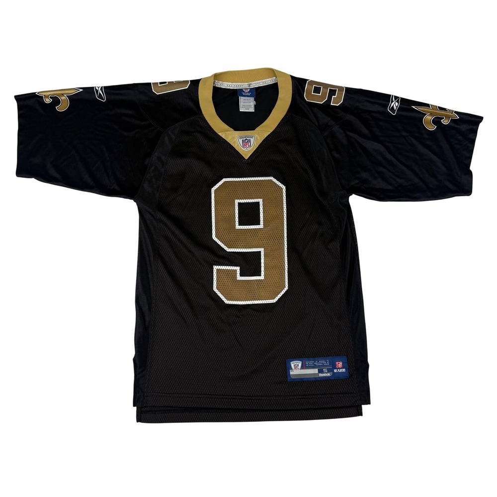Reebok Drew Brees New Orleans Saints Jersey Mens Small Black NFL Equipment 9‎
